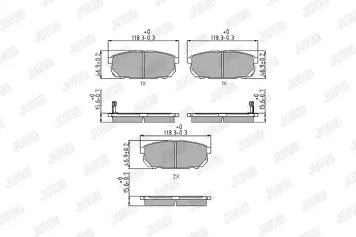 накладки JURID 572549J