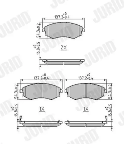 накладки JURID 572614J