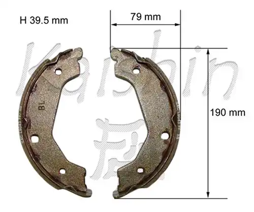 комплект спирачна челюст, ръчна спирачка KAISHIN K10021