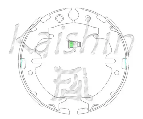 комплект спирачна челюст, ръчна спирачка KAISHIN K2392