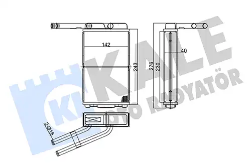 топлообменник, отопление на вътрешното пространство KALE OTO RADYATÖR 104200