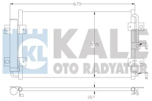 кондензатор, климатизация KALE OTO RADYATÖR 342985