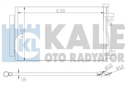 кондензатор, климатизация KALE OTO RADYATÖR 343310