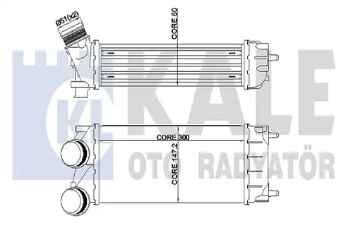 интеркулер (охладител за въздуха на турбината) KALE OTO RADYATÖR 344870