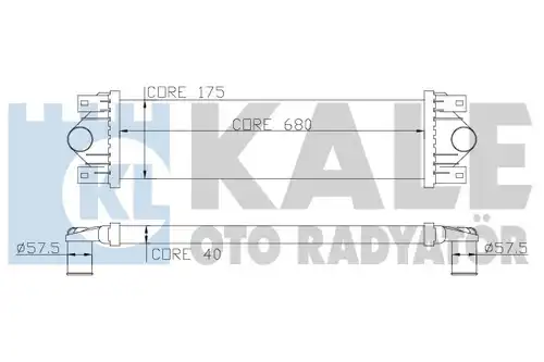 интеркулер (охладител за въздуха на турбината) KALE OTO RADYATÖR 345000