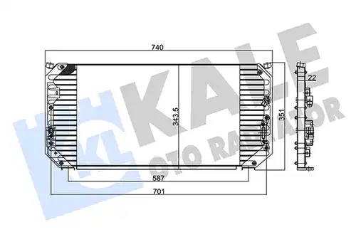 кондензатор, климатизация KALE OTO RADYATÖR 345820