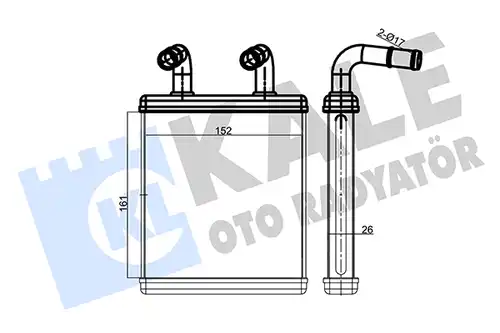 топлообменник, отопление на вътрешното пространство KALE OTO RADYATÖR 346580