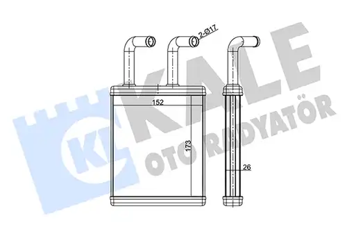 топлообменник, отопление на вътрешното пространство KALE OTO RADYATÖR 346785