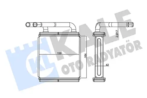 топлообменник, отопление на вътрешното пространство KALE OTO RADYATÖR 346835