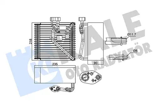 изпарител, климатична система KALE OTO RADYATÖR 350025