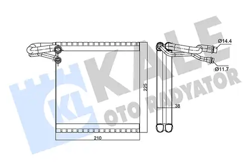 изпарител, климатична система KALE OTO RADYATÖR 352240