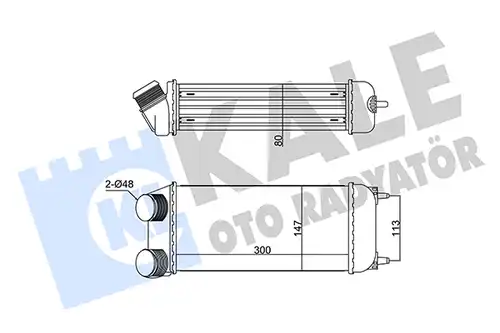 интеркулер (охладител за въздуха на турбината) KALE OTO RADYATÖR 352320