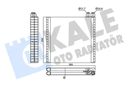 изпарител, климатична система KALE OTO RADYATÖR 352980