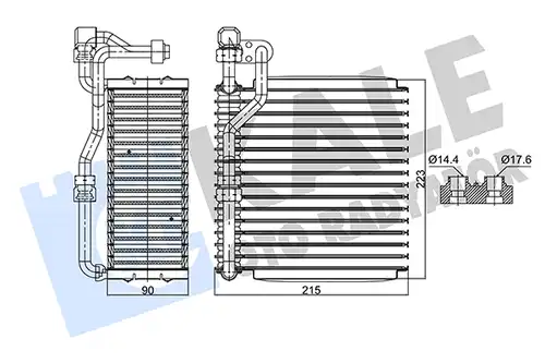 изпарител, климатична система KALE OTO RADYATÖR 352990