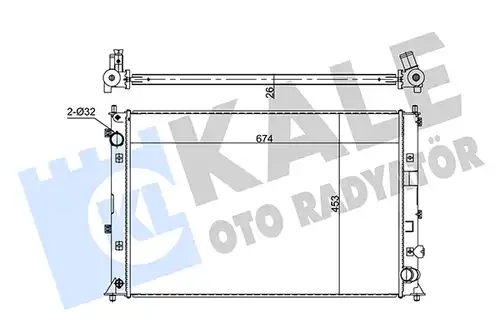 воден радиатор KALE OTO RADYATÖR 353885