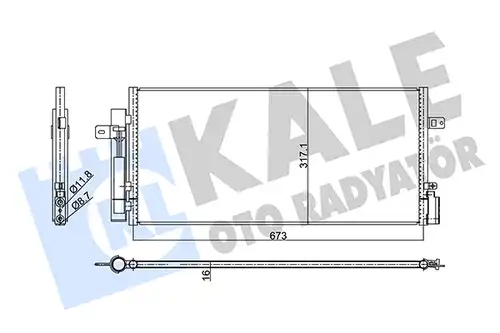 кондензатор, климатизация KALE OTO RADYATÖR 354085