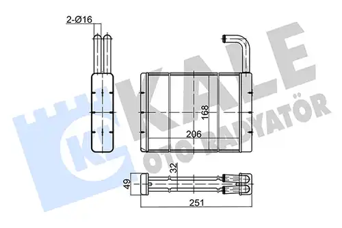 топлообменник, отопление на вътрешното пространство KALE OTO RADYATÖR 356220