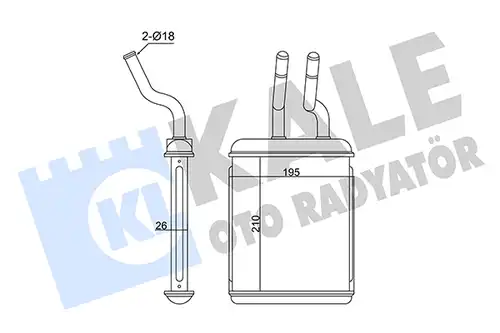 топлообменник, отопление на вътрешното пространство KALE OTO RADYATÖR 358560