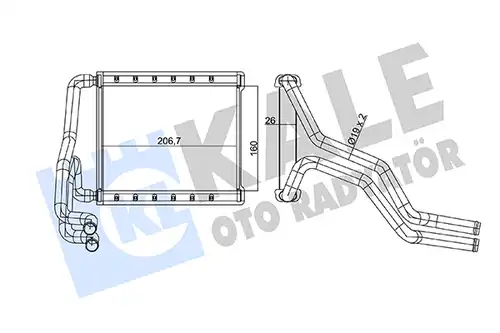 топлообменник, отопление на вътрешното пространство KALE OTO RADYATÖR 360810