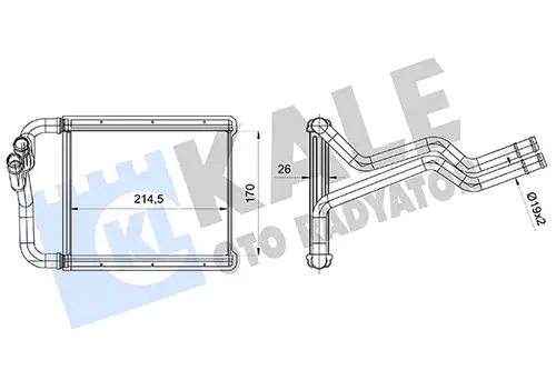 топлообменник, отопление на вътрешното пространство KALE OTO RADYATÖR 360845