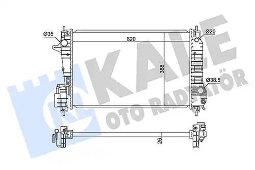 воден радиатор KALE OTO RADYATÖR 362860