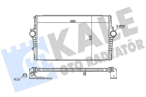 интеркулер (охладител за въздуха на турбината) KALE OTO RADYATÖR 375680