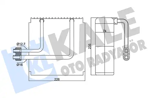 изпарител, климатична система KALE OTO RADYATÖR 416935