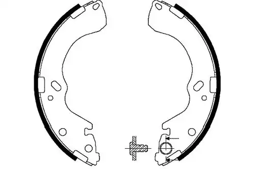 комплект спирачна челюст KAVO PARTS BS-5417