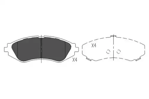 накладки KAVO PARTS KBP-1008