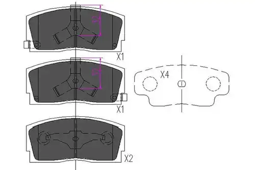 накладки KAVO PARTS KBP-1501