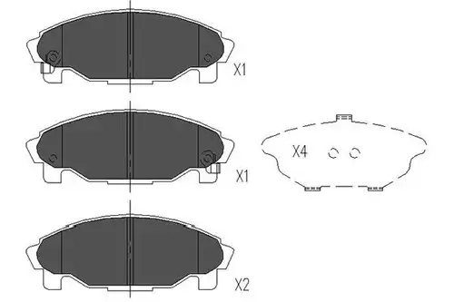 накладки KAVO PARTS KBP-1502