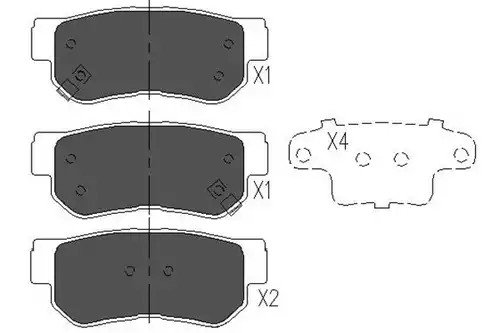 накладки KAVO PARTS KBP-3005