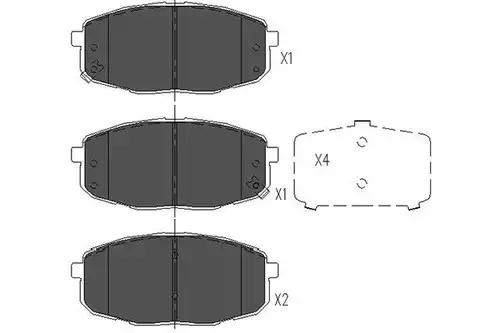 накладки KAVO PARTS KBP-4004