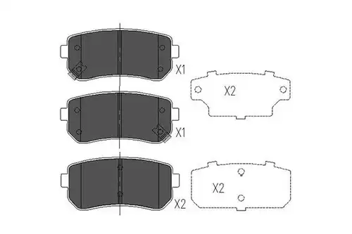 накладки KAVO PARTS KBP-4007