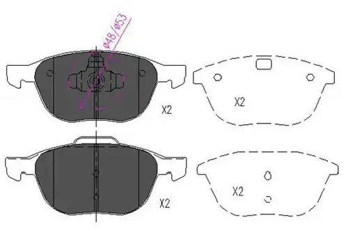 накладки KAVO PARTS KBP-4513