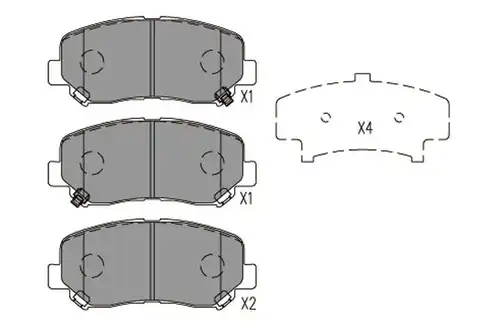 накладки KAVO PARTS KBP-4563