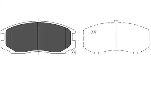 накладки KAVO PARTS KBP-5505