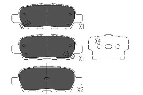 накладки KAVO PARTS KBP-6517