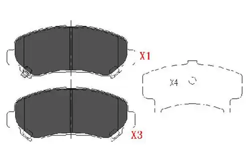 накладки KAVO PARTS KBP-6519