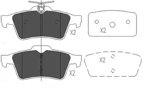 накладки KAVO PARTS KBP-6554