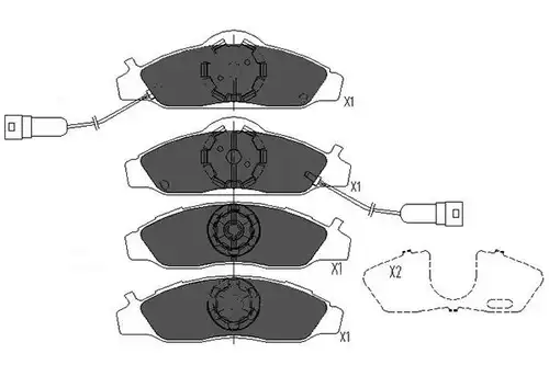 накладки KAVO PARTS KBP-7502