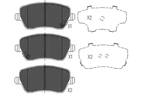 накладки KAVO PARTS KBP-8522