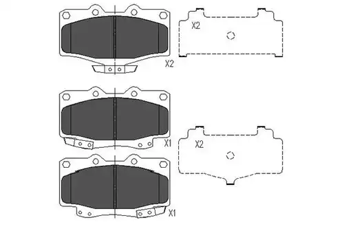 накладки KAVO PARTS KBP-9004