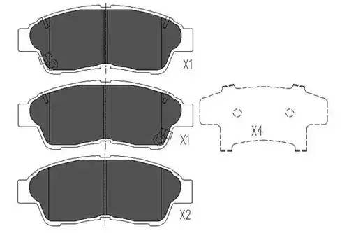 накладки KAVO PARTS KBP-9005