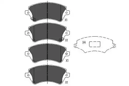 накладки KAVO PARTS KBP-9012