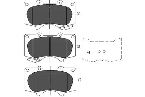 накладки KAVO PARTS KBP-9020