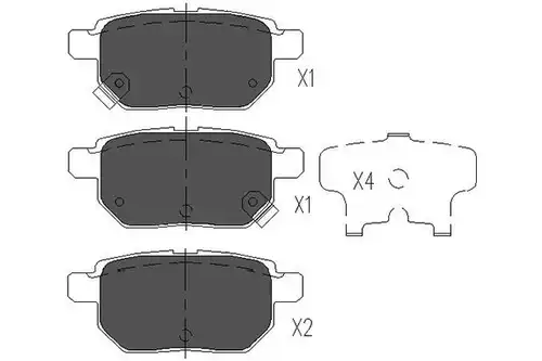 накладки KAVO PARTS KBP-9025