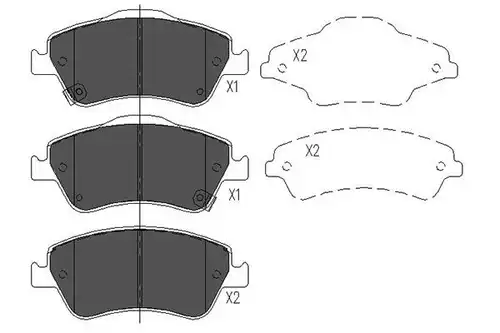 накладки KAVO PARTS KBP-9027