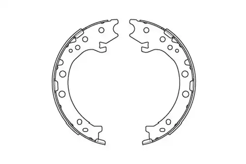 комплект спирачна челюст, ръчна спирачка KAVO PARTS KBS-2903