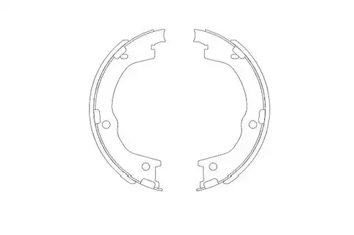 комплект спирачна челюст, ръчна спирачка KAVO PARTS KBS-3404